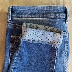 CeCe High Waist Polka Dot Cuff Jeans | 28/6